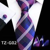 Classic Plaid Cufflinks  Men Tie