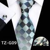 Classic Plaid Cufflinks  Men Tie