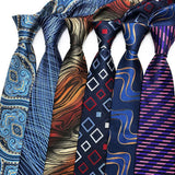 Collection of Classic Plaid Stripes Floral Jacquard 8CM Men's Necktie