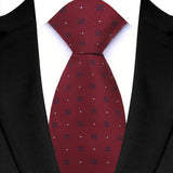 Red Classic Polyester Stripe Plaid 8cm Tie Black Blue Printed