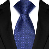Blue Classic Polyester Stripe Plaid 8cm Tie Black Blue Printed