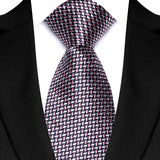 Pink Classic Polyester Stripe Plaid 8cm Tie Black Blue Printed