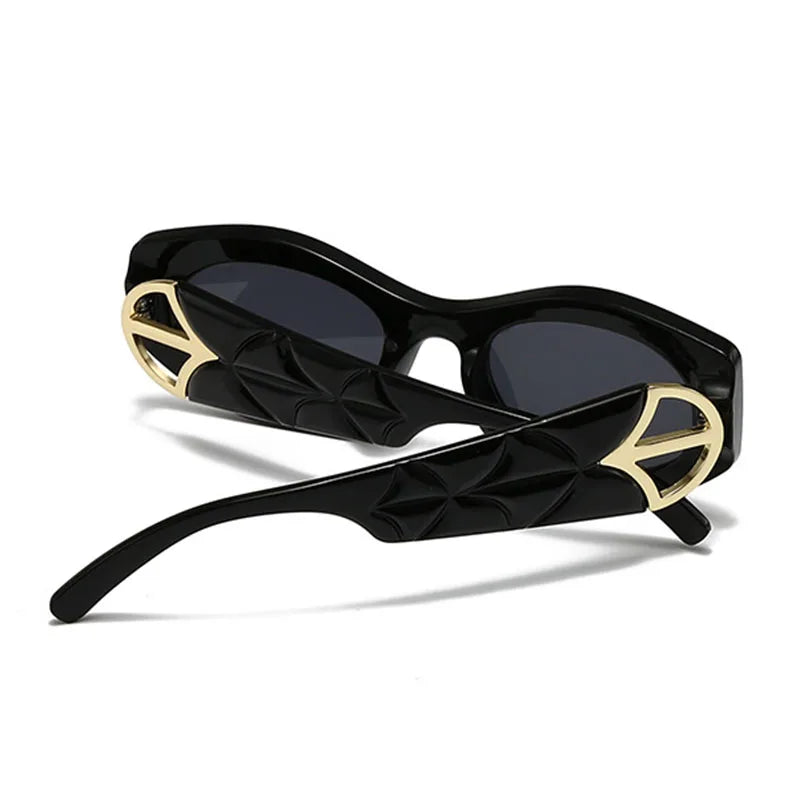 Classic Punk Popular Big Frame Cat Eye Sunglasses