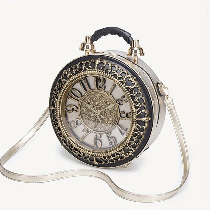 Classic Retro Clock Creative Shoulder Bag