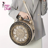Classic Retro Clock Creative Shoulder Bag Sassy Chick Logo