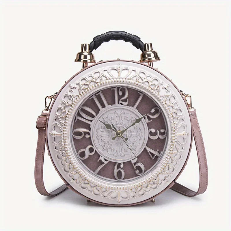 Classic Retro Clock Creative Shoulder Bag