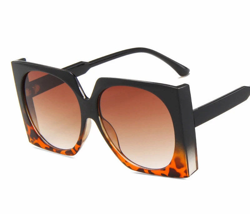 Black Leopard Classic Retro Square Women/Men Sunglasses