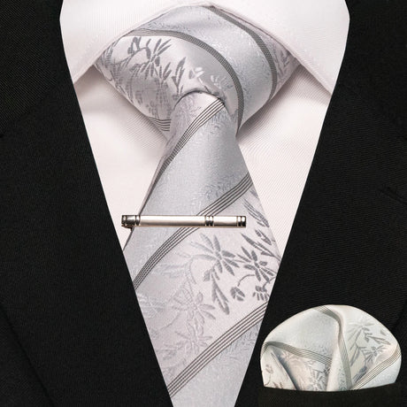 Classic Silk Plaid Stripe Paisley Men's Tie 8cm