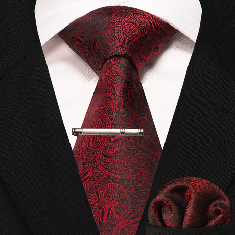 Classic Silk Plaid Stripe Paisley Men's Tie 8cm