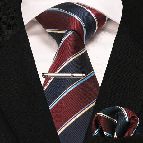 Classic Silk Plaid Stripe Paisley Men's Tie 8cm