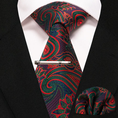 Classic Silk Plaid Stripe Paisley Men's Tie 8cm