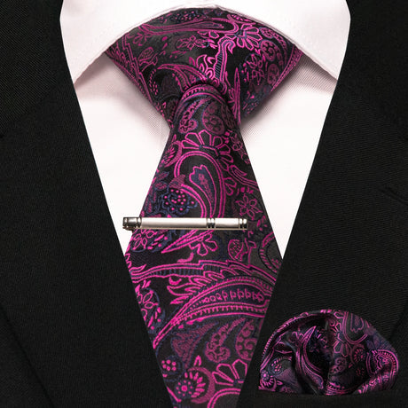 Classic Silk Plaid Stripe Paisley Men's Tie 8cm