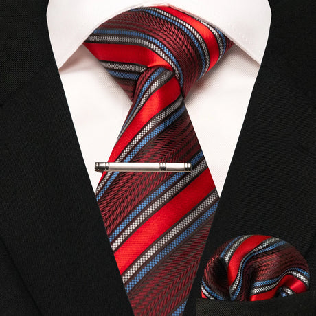 Classic Silk Plaid Stripe Paisley Men's Tie 8cm