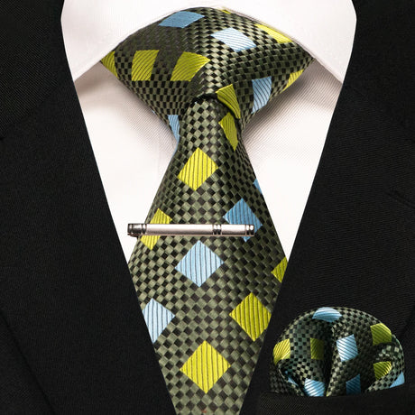 Classic Silk Plaid Stripe Paisley Men's Tie 8cm
