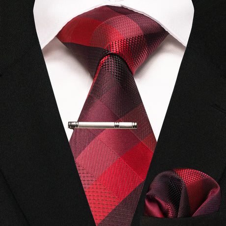 Classic Silk Plaid Stripe Paisley Men's Tie 8cm