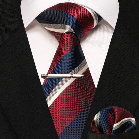 Classic Silk Plaid Stripe Paisley Men's Tie 8cm