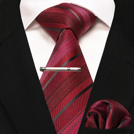 Classic Silk Plaid Stripe Paisley Men's Tie 8cm
