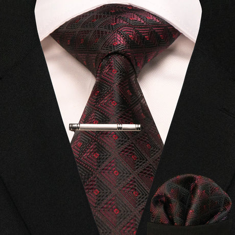Classic Silk Plaid Stripe Paisley Men's Tie 8cm
