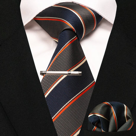Classic Silk Plaid Stripe Paisley Men's Tie 8cm