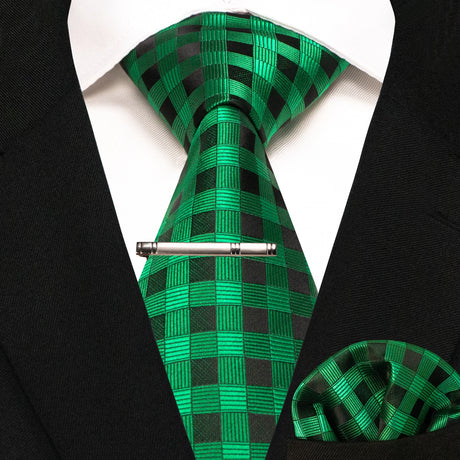 Classic Silk Plaid Stripe Paisley Men's Tie 8cm