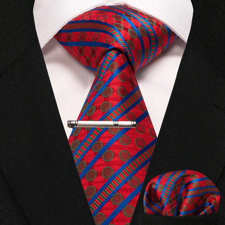 Classic Silk Plaid Stripe Paisley Men's Tie 8cm