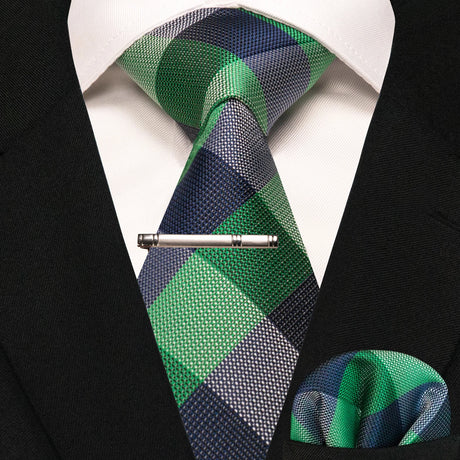 Classic Silk Plaid Stripe Paisley Men's Tie 8cm