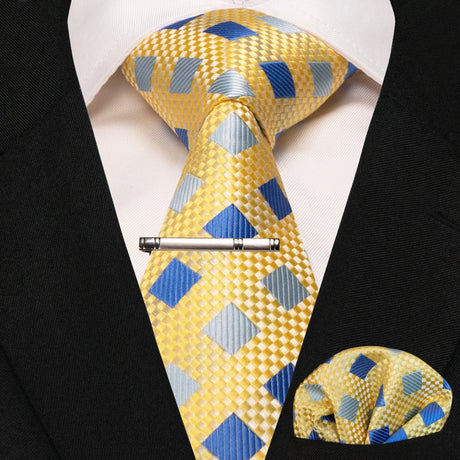 Classic Silk Plaid Stripe Paisley Men's Tie 8cm