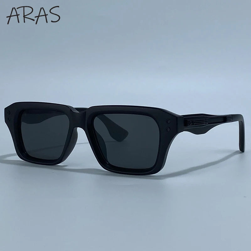 Black Classic Square Polarized Steampunk UV400 Sunglasses