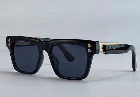 Black Classic Steampunk Polarized Square Outdoor Driving Sunglasses