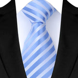 Blue Classic Stripes Plaid 8CM Business Jacquard Woven Necktie