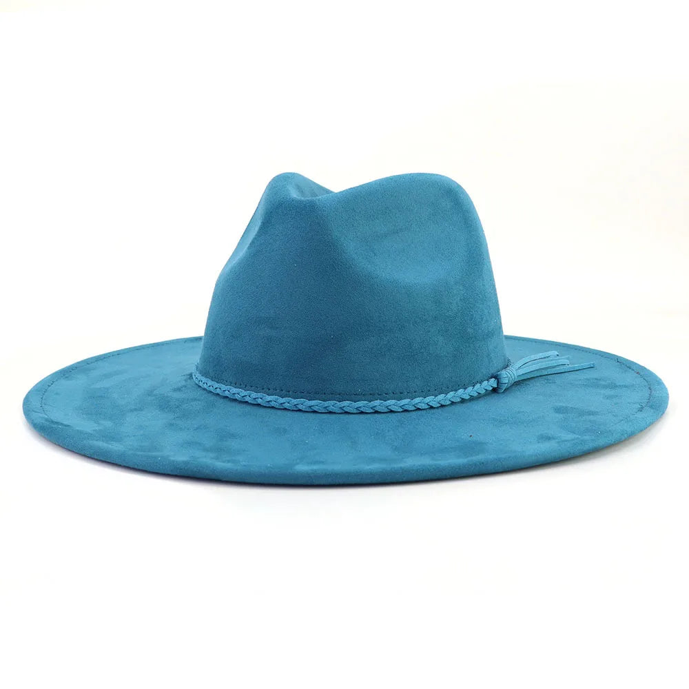 blue fedora hat