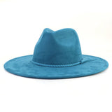blue fedora hat