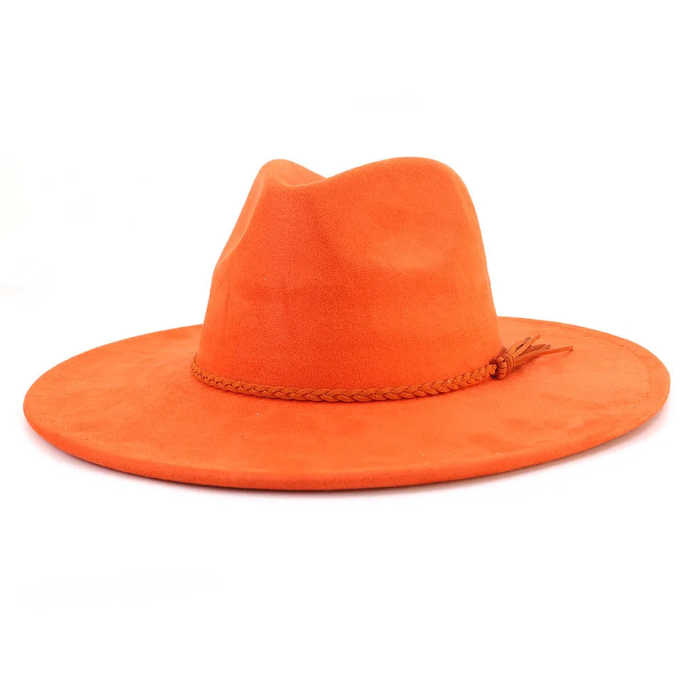 orange fedora hat