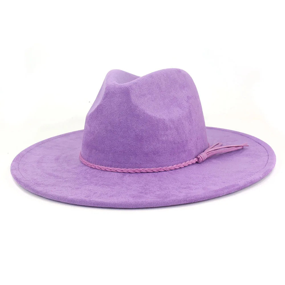 purple fedora hat