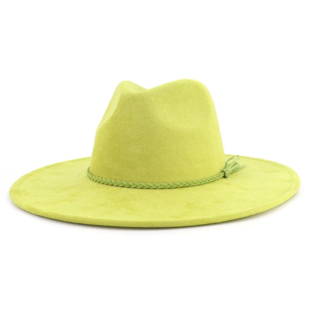 apple green fedora hat