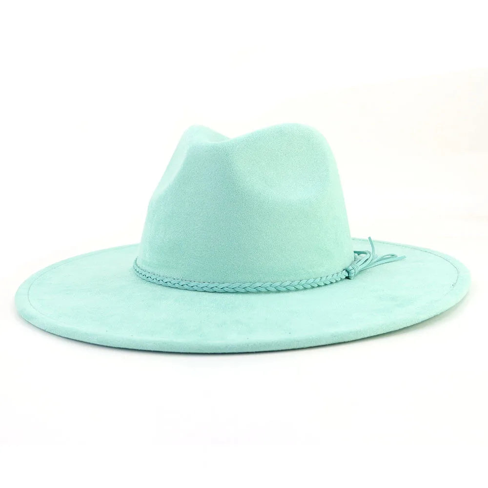 blue fedora hat