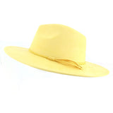 yellow fedora hat