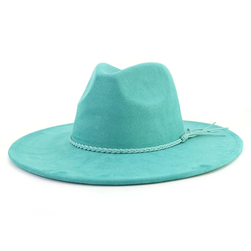 blue fedora hat