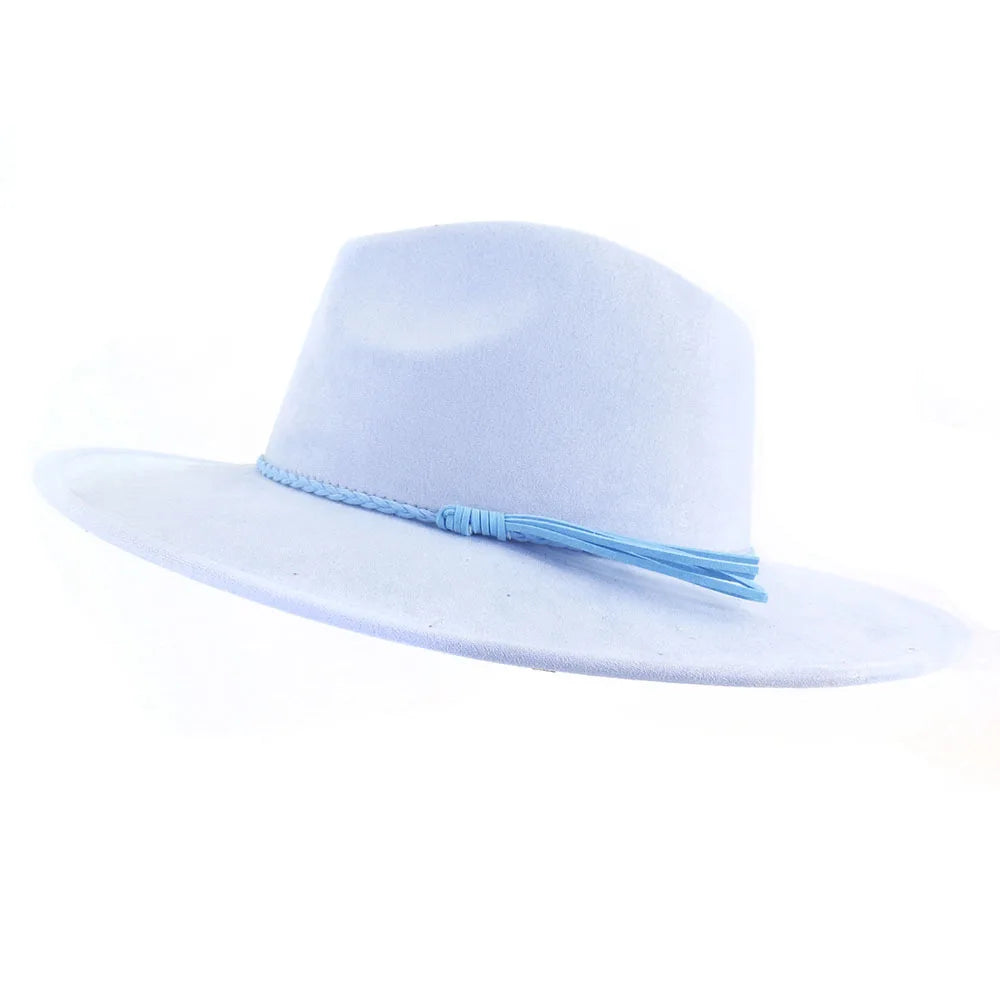 blue fedora hat