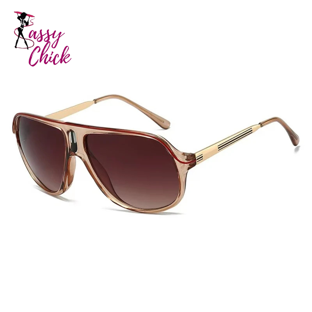 Classic Sunglasses Neutral UV400 Sunglasses Sassy Chick Logo
