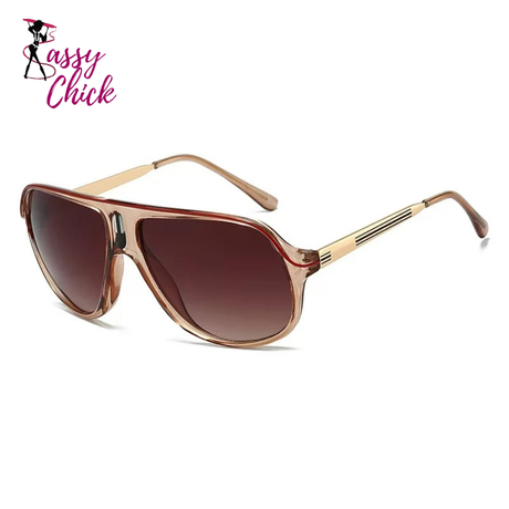 Classic Sunglasses Neutral UV400 Sunglasses Sassy Chick Logo