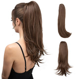 Claw Clip In Ponytail  Silky Straight brown