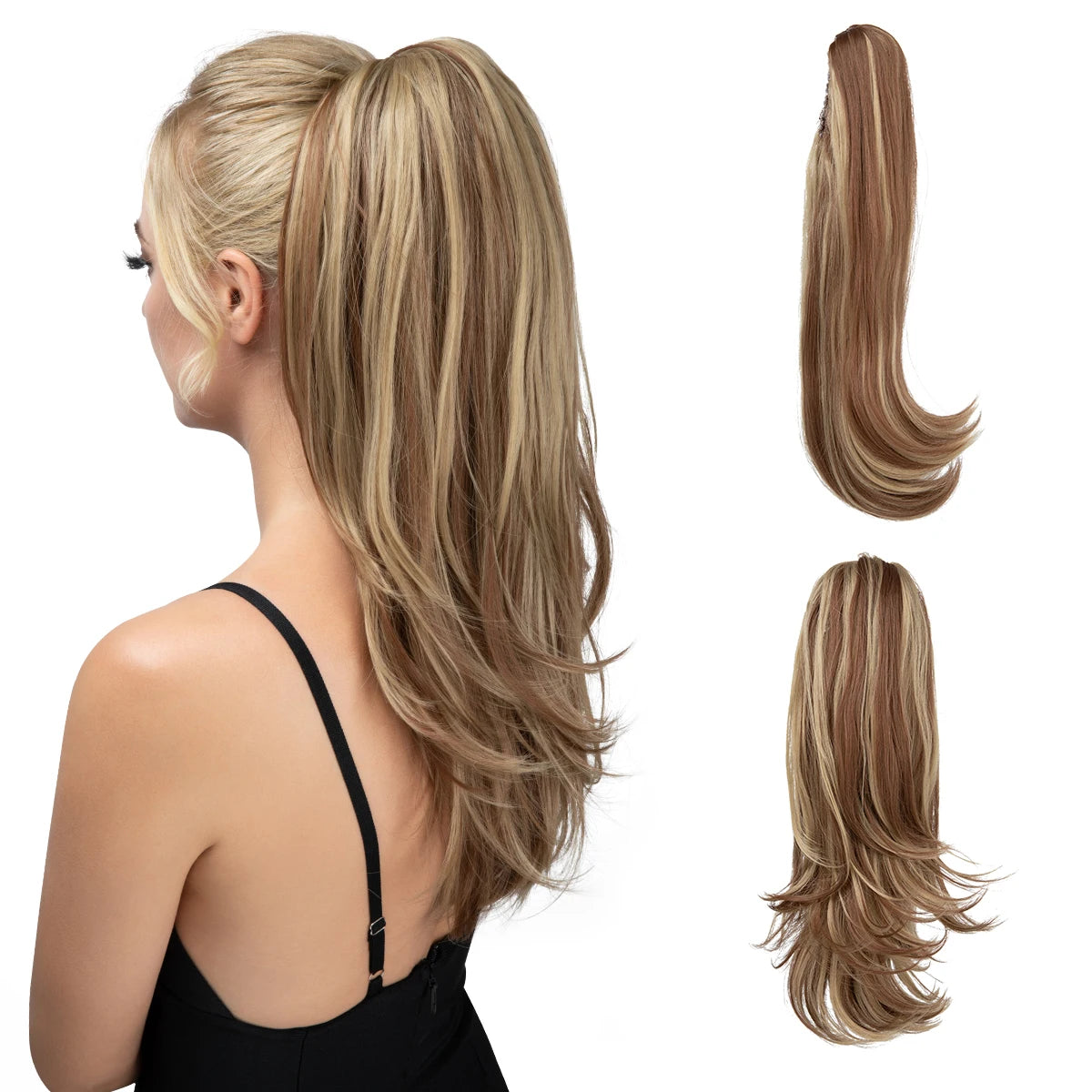 Claw Clip In Ponytail  Silky Straight ash blonde