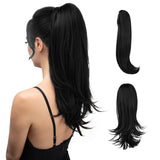 Claw Clip In Ponytail  Silky Straight off black