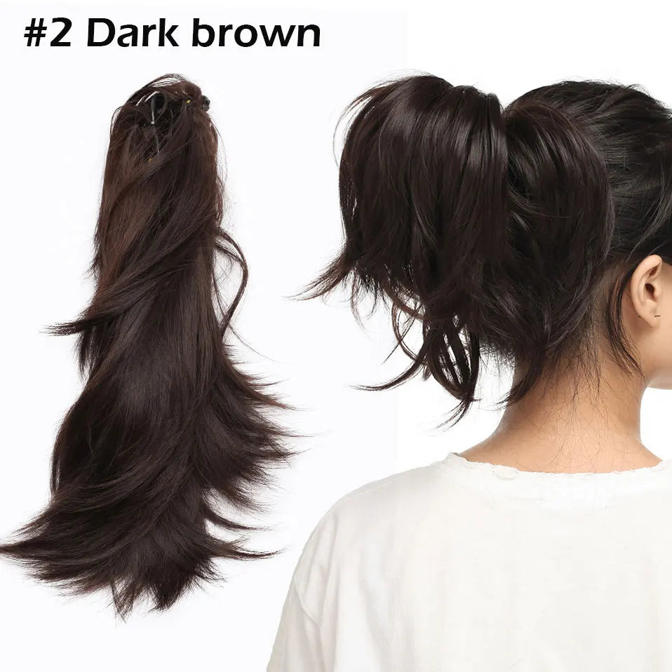 dark brown ponytail hairpiece 