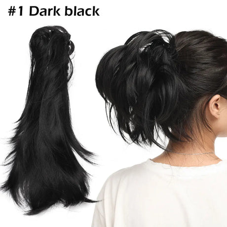 dark black ponytail hairpiece 
