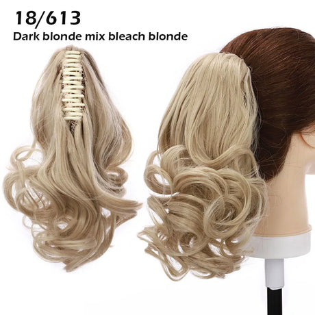 bleach blonde ponytail hairpiece 