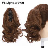 light brown curly ponytail hairpiece 