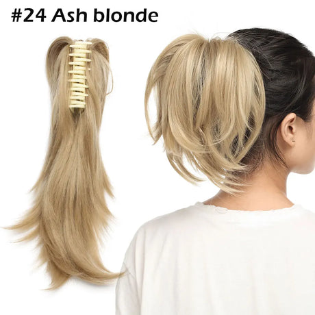 ash blonde ponytail hairpiece 