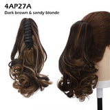 dark brown curly ponytail hairpiece
